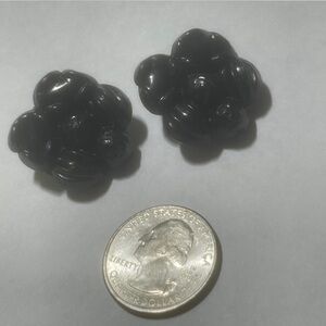 Black Floral Earrings